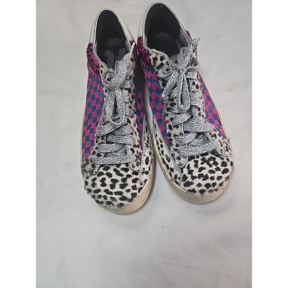 P448 John Cow/Check Sneaker Women's Size 38 - Picture 3 of 11